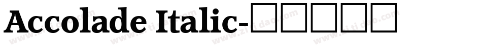 Accolade Italic字体转换